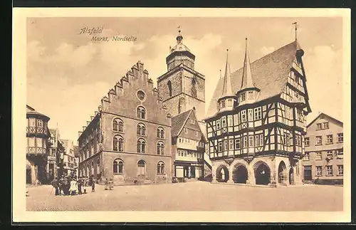 AK Alsfeld, Nordseite des Marktplatzes