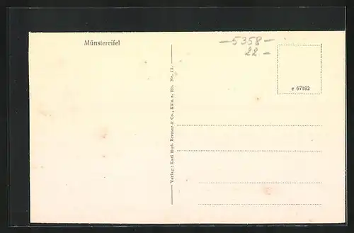 AK Münstereifel, Ortsansicht im Sonnenlicht