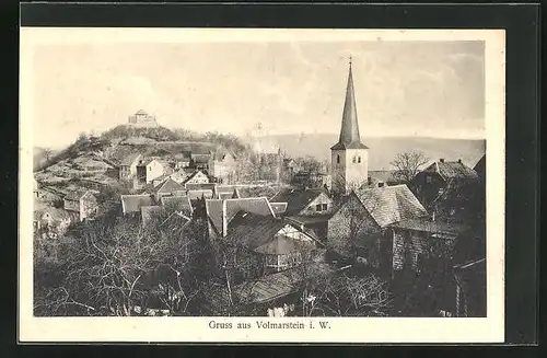 AK Volmarstein i. W., Teilansicht mit Kirche