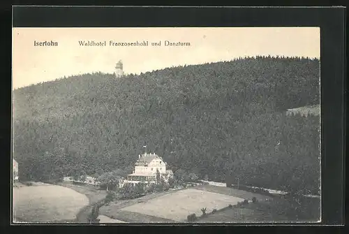 AK Iserlohn, Waldhotel Franzosenhohl und Danzturm