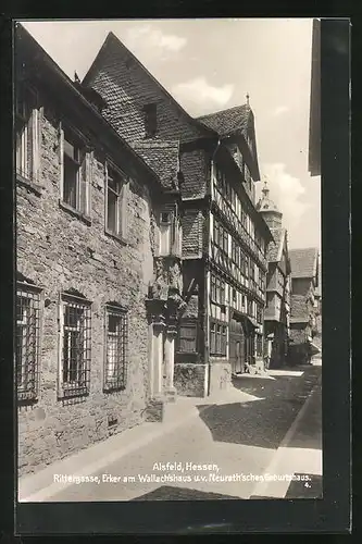 AK Alsfeld /Hessen, Erker am Wallach`shaus u. v. Neurath`sches Geburtshaus Strasse Rittergasse