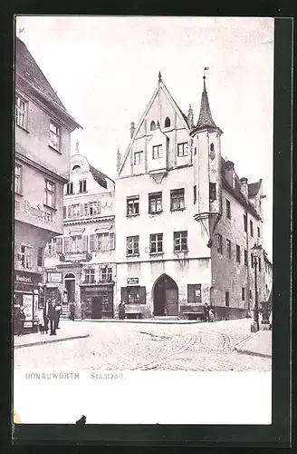 AK Donauwörth, Stadtzoll mit Geschäften