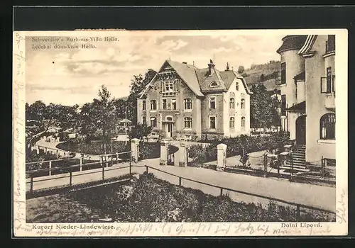 AK Nieder Lindewiese, Schweidler`s Kurhotel Villa Hella