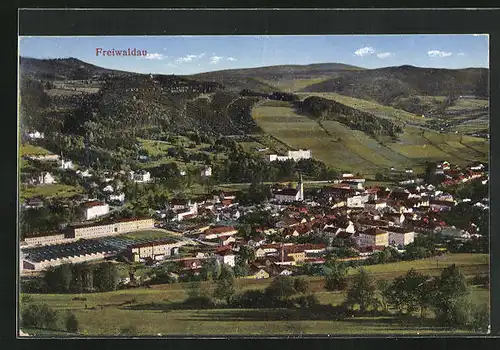 AK Freiwaldau, Blick über die Stadt