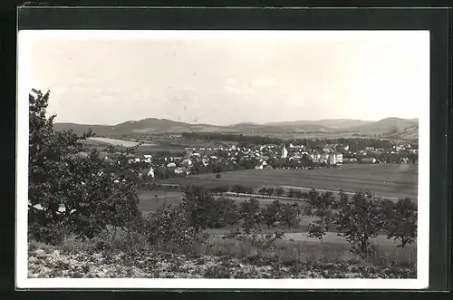 AK Bludov sev. Morava, Panorama mit Gebirgslandschaft