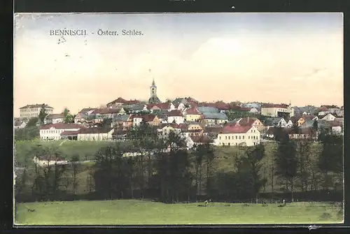 AK Bennisch, Panoramablick auf die Ortschaft