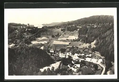 AK Svojanov, Ortsansicht aus der Vogelschau