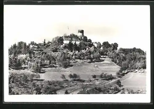 AK Svojanov, Blick hoch zur Burg