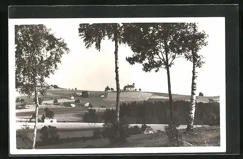 AK Jedlová, Kirche aus der Ferne