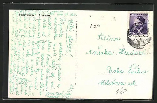 AK Zamberk, Totalansicht mit Fernsicht