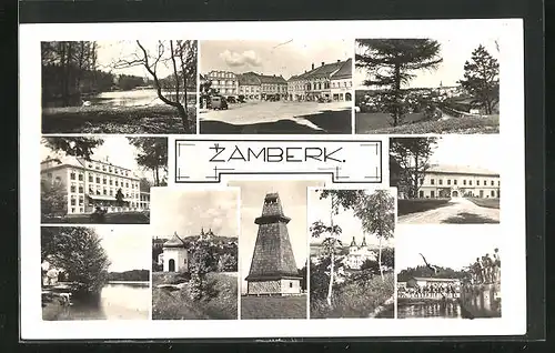 AK Zamberk, Marktplatz, Seepartie, Schwimmbad