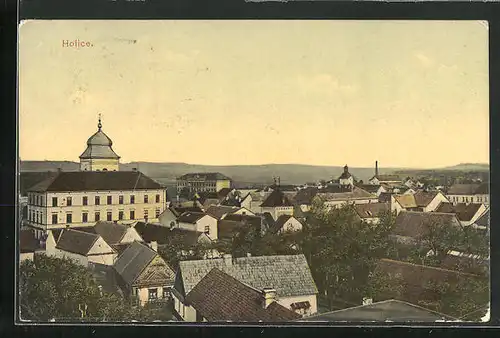 AK Holice, Blick über Dächer der Stadt