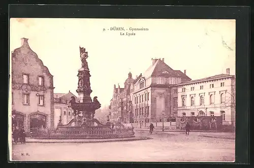 AK Düren, Gymnasium und Brunnen