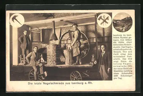 AK Isenburg a. Rh., Die letzte Nagelschmiede