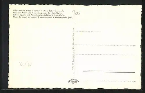 AK Zlin, Platz der Arbeit, Verwaltungshaus der Bata-Werke