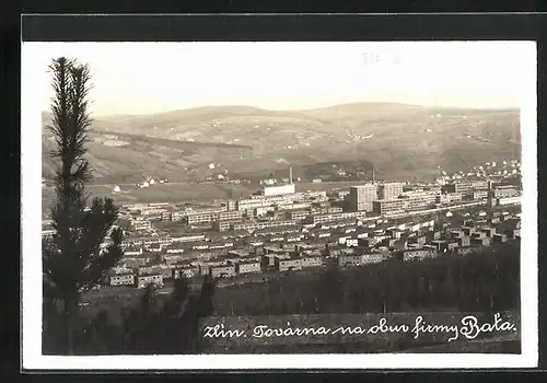 AK Zlín, Blick über die Bata-Anlagen und Familienhäuser