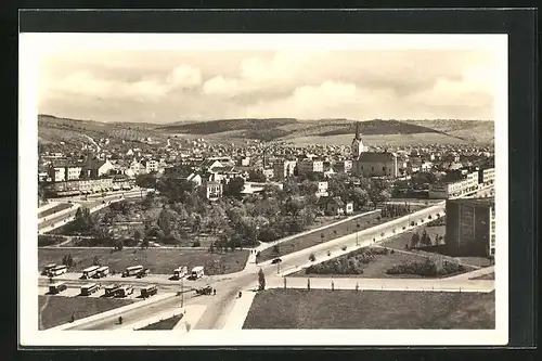 AK Zlín, Celkový pohled, Park mit Kirche