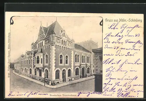 AK Mähr.-Schönberg, Detusches Verienshaus