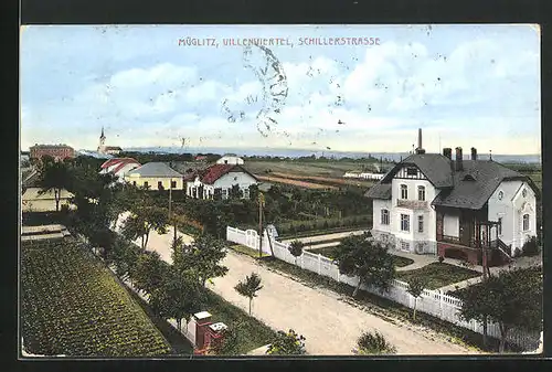 AK Müglitz, Schillerstrasse im Villenviertel