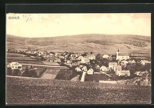 AK Rohle, Panorama mit Kirche