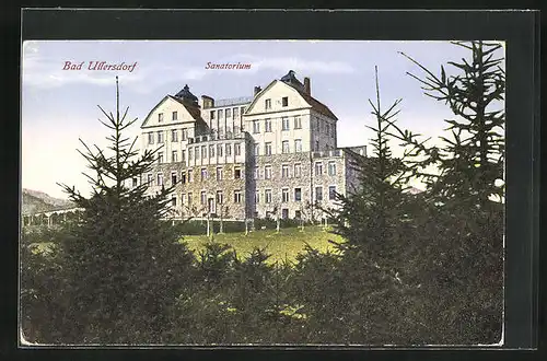 AK Bad Ullersdorf, Sanatorium vom Wald aus
