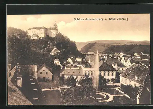 AK Jauernig, Stadt mit Schloss Johannesberg