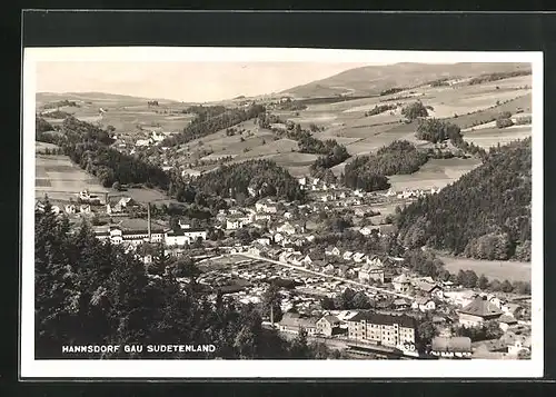 AK Hannsdorf, Ortsansicht mit Umgebung