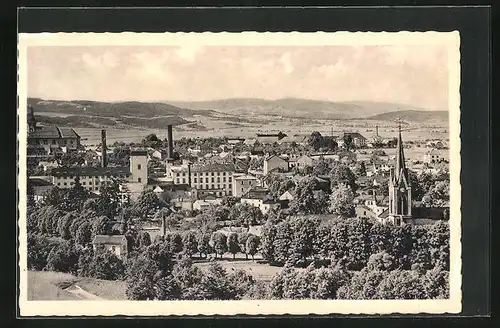 AK Hohenstadt, Blick über die Stadt mit Kirchturm