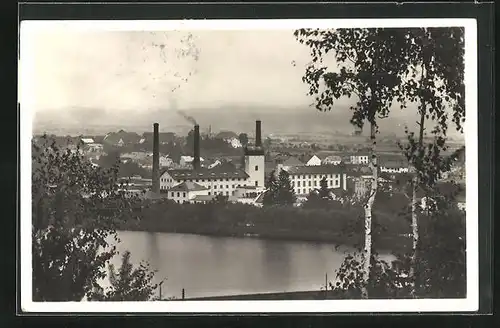 AK Hohenstadt, Fabrikgebäude am Fluss