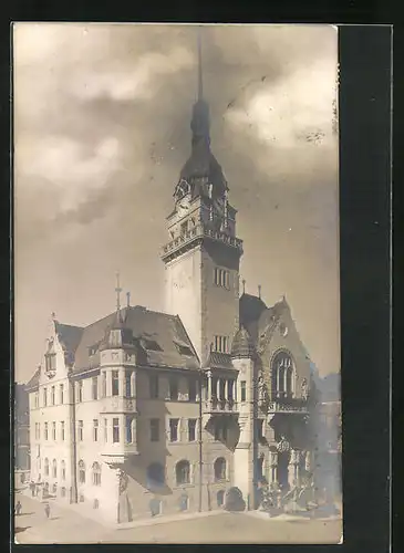 AK Mährisch Schönberg, Ansicht vom Rathaus