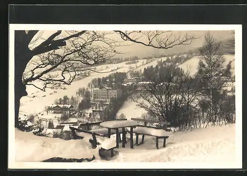 AK Bad Gräfenberg, Panorama im Winter