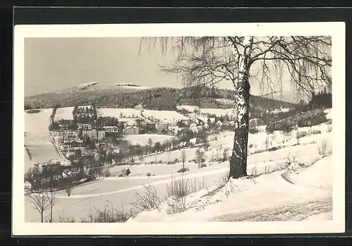 AK Bad Gräfenberg, Blick auf verschneiten Ort