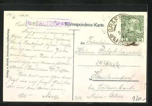 AK Bad Gräfenberg, Wohnhäuser am Stadtrand