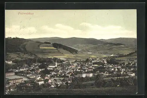 AK Freiwaldau, Totalansicht der Stadt