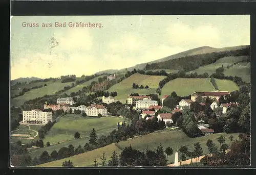 AK Bad Gräfenberg, Wanderweg mit Blick auf Wohnhäuser