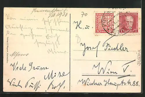 AK Freiwaldau, Teilansicht der Stadt