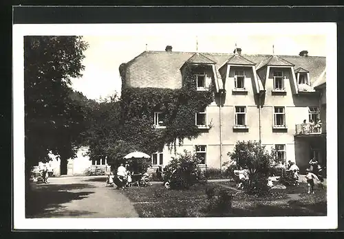 AK Drozdovská Pila, Wohnhäuser mit Garten