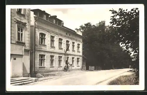 AK Zlaté Hory, Hotel Praded an der Hauptstrasse