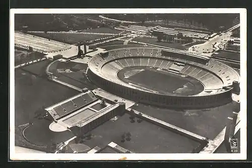 AK Berlin, Olympiade 1936, Reichssportfeld, Olympia-Stadion, Fliegeraufnahme