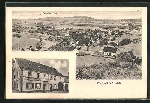 AK Furschweiler, Gasthaus und Metzgerei, Totalansicht