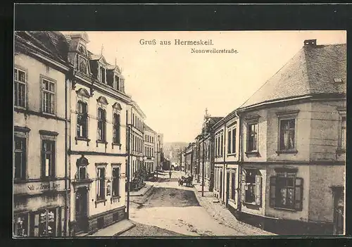 AK Hermeskeil, Nonnweilerstrasse mit Wohnhäusern