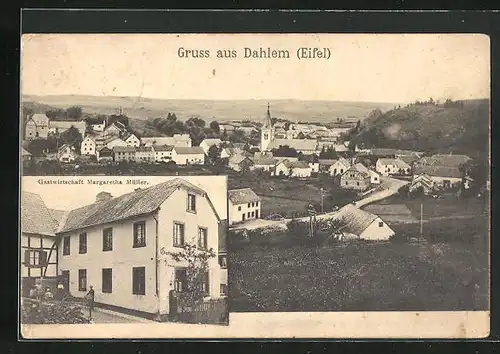 AK Dahlem /Eifel, Gasthaus Margaretha Müller, Totalansicht