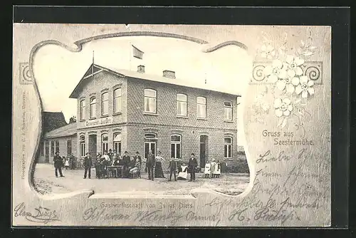 AK Seestermühle, Gasthaus v. Julius Diers