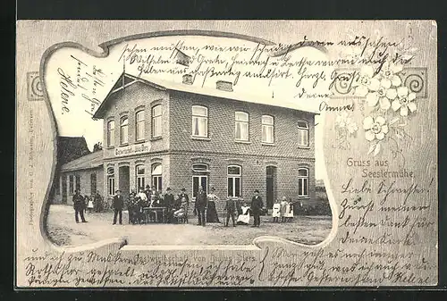 AK Seestermühle, Gasthaus v. Julius Diers