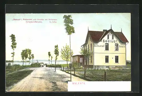 AK Malente, Restaurant und Pension Seelust am Kellersee & Dampfschiffbrücke