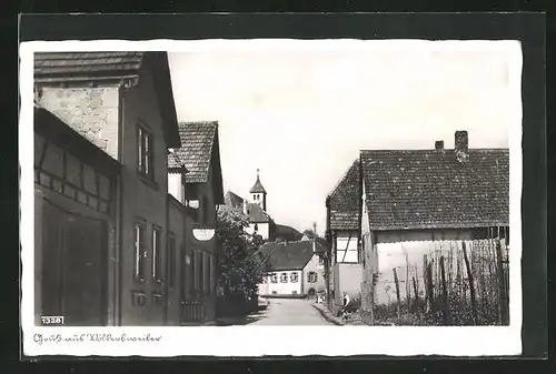 AK Völkersweiler, Strassenpartie mit Gebäudeansicht