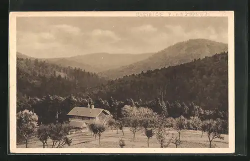 AK Bystrice pod Hostynem, Haus mit Blick in die Berge