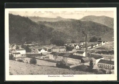 AK Hannsdorf, Teilansicht mit Bergen