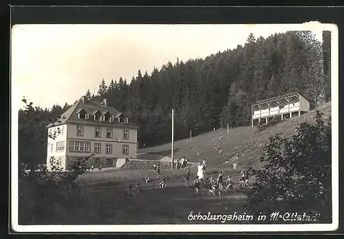 AK Mähr.-Altstadt, Erholungsheim mit spielenden Kindern