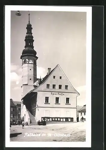 AK Mähr.-Altstadt, Rathaus und Sparkasse